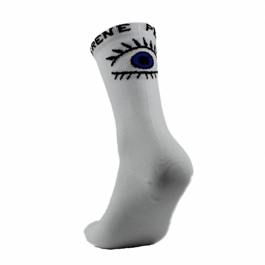 PERENE Performance Cycling Socks [White with Eye]