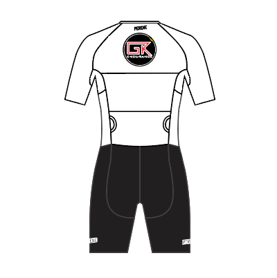 GK ENDURANCE x PERENE: Male Sleeved Tri Suit White