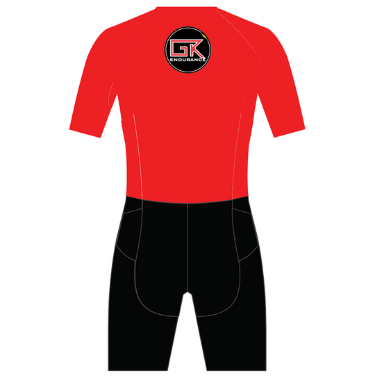 GK ENDURANCE x PERENE: Male Sleeved Tri Suit Red